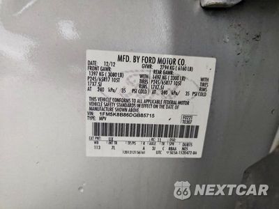 Zdjęcie 13 z 13 samochodu: 2013 FORD EXPLORER VIN:1FM5K8B86DGB85715 - miniatura