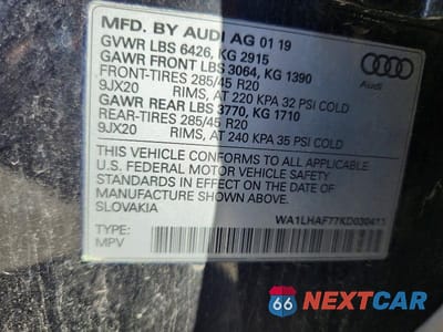 Zdjęcie 13 z 13 samochodu: 2019 AUDI Q7 PREMIUM PLUS VIN:WA1LHAF77KD030411 - miniatura