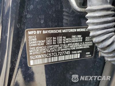 Zdjęcie 13 z 13 samochodu: 2012 BMW X3 XDRIVE28I VIN:5UXWX5C57CL727745 - miniatura
