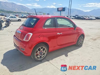 Trzecie zdjęcie samochodu z tyłu: 2012 FIAT 500 SPORT VIN:3C3CFFBR7CT113661 - miniatura