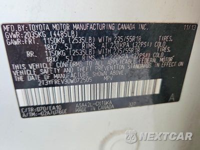 Zdjęcie 13 z 13 samochodu: 2013 TOYOTA RAV4 LIMITED VIN:2T3YFREV9DW072505 - miniatura
