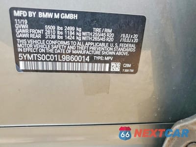 Zdjęcie 13 z 13 samochodu: 2020 BMW X3 M COMPETITION VIN:5YMTS0C01L9B60014 - miniatura