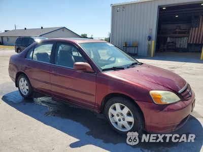 Czwarte zdjęcie samochodu z boku: 2002 HONDA CIVIC EX VIN:1HGES25772L025644 - miniatura