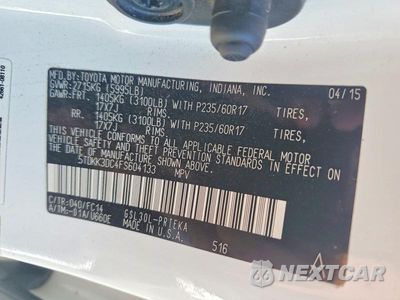 Zdjęcie 12 z 12 samochodu: 2015 TOYOTA SIENNA LE VIN:5TDKK3DC4FS604133 - miniatura