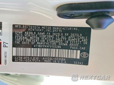 Zdjęcie 12 z 12 samochodu: 2015 TOYOTA CAMRY HYBRID XLE VIN:4T1BD1FK4FU155286 - miniatura
