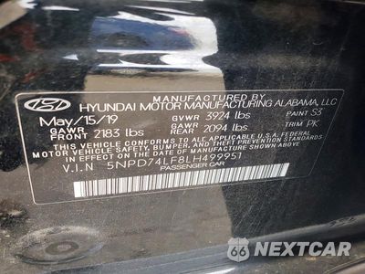 Zdjęcie 12 z 12 samochodu: 2020 HYUNDAI ELANTRA SE VIN:5NPD74LF8LH499951 - miniatura