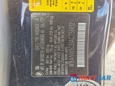 Zdjęcie 12 z 12 samochodu: 2010 BMW 550 I VIN:WBANW5C51ACT56432 - miniatura