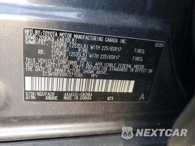 Zdjęcie 12 z 12 samochodu: 2024 TOYOTA RAV4 XLE VIN:2T3W1RFVXRC271589 - miniatura
