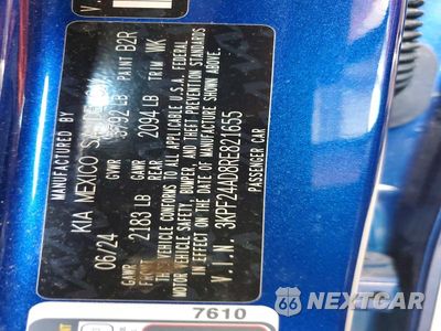 Zdjęcie 12 z 12 samochodu: 2024 KIA FORTE LXS VIN:3KPF24AD8RE821655 - miniatura