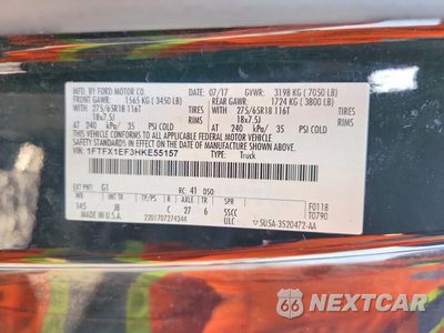Zdjęcie 12 z 12 samochodu: 2017 FORD F150 SUPER CAB VIN:1FTFX1EF3HKE55157 - miniatura