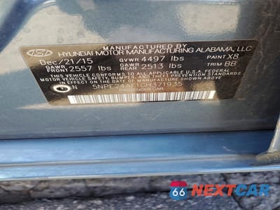 Zdjęcie 12 z 12 samochodu: 2016 HYUNDAI SONATA SE VIN:5NPE24AF1GH371935 - miniatura
