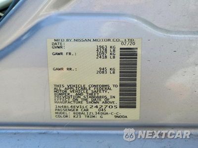 Zdjęcie 12 z 12 samochodu: 2020 NISSAN ALTIMA SL VIN:1N4BL4EV1LC242705 - miniatura