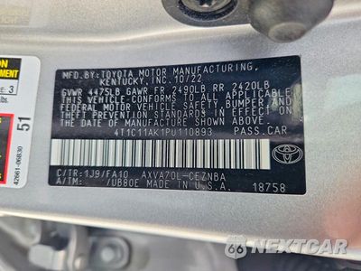 Zdjęcie 13 z 13 samochodu: 2023 TOYOTA CAMRY LE VIN:4T1C11AK1PU110893 - miniatura