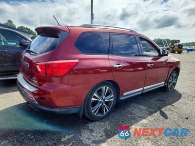 Trzecie zdjęcie samochodu z tyłu: 2017 NISSAN PATHFINDER PLATINUM VIN:5N1DR2MM6HC628344 - miniatura