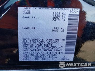 Zdjęcie 12 z 12 samochodu: 2025 NISSAN ALTIMA VIN:1N4BL4BV7SN331945 - miniatura