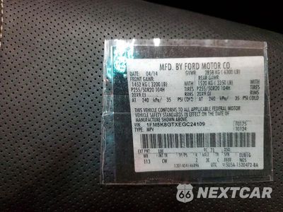 Zdjęcie 14 z 14 samochodu: 2014 FORD EXPLORER SPORT VIN:1FM5K8GTXEGC24109 - miniatura