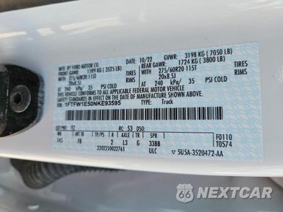 Zdjęcie 13 z 13 samochodu: 2022 FORD F150 SUPERCREW VIN:1FTFW1E50NKE93595 - miniatura