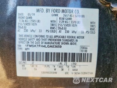 Zdjęcie 13 z 13 samochodu: 2020 FORD EXPLORER LIMITED VIN:1FMSK7FH4LGA03659 - miniatura