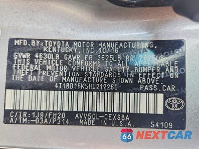 Zdjęcie 13 z 13 samochodu: 2017 TOYOTA CAMRY HYBRID SE VIN:4T1BD1FK5HU212260 - miniatura