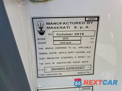 Zdjęcie 12 z 12 samochodu: 2017 MASERATI GRANTURISMO S VIN:ZAM45VLA2H0222437 - miniatura