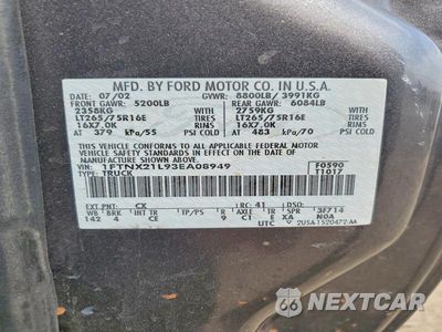 Zdjęcie 13 z 13 samochodu: 2003 FORD F250 SUPER DUTY VIN:1FTNX21L93EA08949 - miniatura