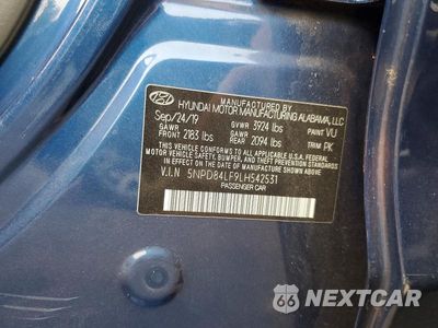 Zdjęcie 12 z 12 samochodu: 2020 HYUNDAI ELANTRA SEL VIN:5NPD84LF9LH542531 - miniatura