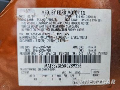 Zdjęcie 13 z 13 samochodu: 2019 FORD ECOSPORT SE VIN:MAJ3S2GE5KC289226 - miniatura