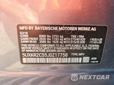 Zdjęcie 13 z 13 samochodu: 2018 BMW X5 SDRIVE35I VIN:5UXKR2C55J0Z17758 - miniatura