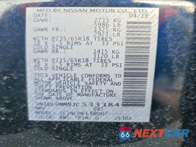 Zdjęcie 13 z 13 samochodu: 2018 INFINITI QX60 BASE VIN:5N1DL0MM9JC533384 - miniatura