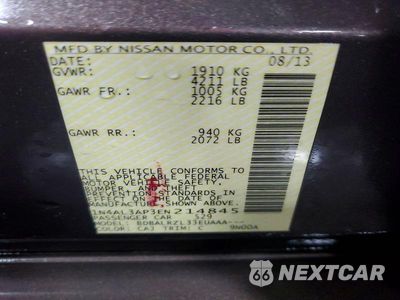 Zdjęcie 12 z 12 samochodu: 2014 NISSAN ALTIMA 2.5 S VIN:1N4AL3AP3EN214845 - miniatura