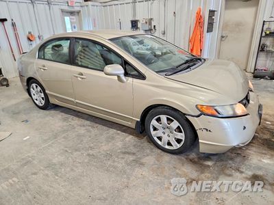 Czwarte zdjęcie samochodu z boku: 2008 HONDA CIVIC LX VIN:1HGFA16538L117857 - miniatura