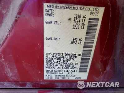 Zdjęcie 12 z 12 samochodu: 2014 NISSAN ALTIMA 2.5 S VIN:1N4AL3APXEC146541 - miniatura