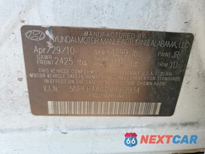Zdjęcie 12 z 12 samochodu: 2011 HYUNDAI SONATA GLS VIN:5NPEB4AC1BH062934 - miniatura