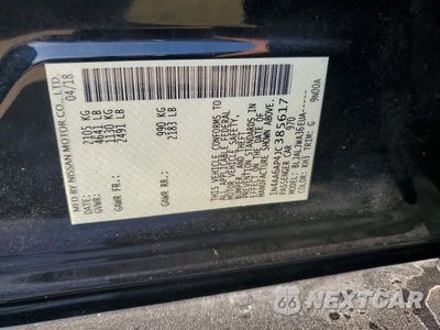 Zdjęcie 12 z 12 samochodu: 2018 NISS MAXIMA SV VIN:1N4AA6AP4JC385617 - miniatura
