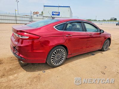 Trzecie zdjęcie samochodu z tyłu: 2018 FORD FUSION SE VIN:3FA6P0HD8JR280108 - miniatura
