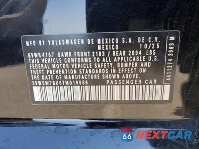 Zdjęcie 13 z 13 samochodu: 2026 VOLKSWAGEN JETTA S VIN:3VW5W7BU6TM019986 - miniatura