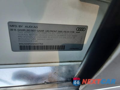 Zdjęcie 12 z 12 samochodu: 2016 AUDI A8 L QUATTRO VIN:WAU34AFD2GN007754 - miniatura