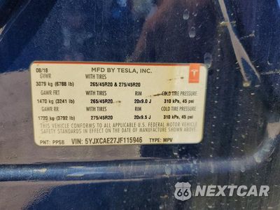 Zdjęcie 13 z 13 samochodu: 2018 TESLA MODEL X VIN:5YJXCAE27JF115946 - miniatura