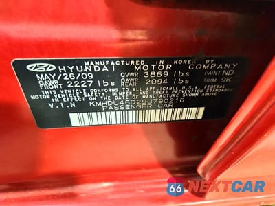 Zdjęcie 13 z 13 samochodu: 2009 HYUNDAI ELANTRA GLS VIN:KMHDU46D29U790216 - miniatura