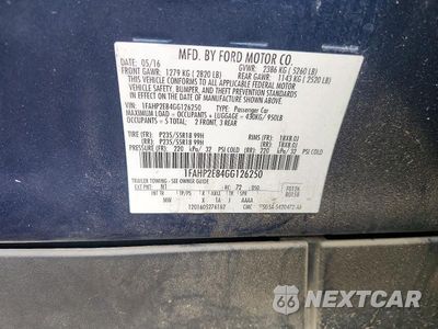 Zdjęcie 12 z 12 samochodu: 2016 FORD TAURUS SEL VIN:1FAHP2E84GG126250 - miniatura