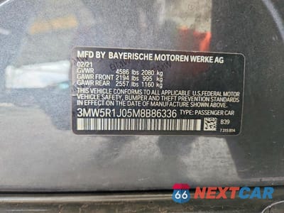 Zdjęcie 12 z 12 samochodu: 2021 BMW 330I VIN:3MW5R1J05M8B86336 - miniatura