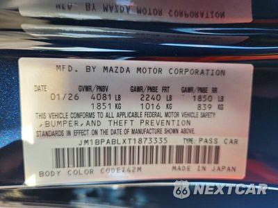 Zdjęcie 12 z 12 samochodu: 2026 MAZDA 3 SELECT SPORT VIN:JM1BPABLXT1873335 - miniatura