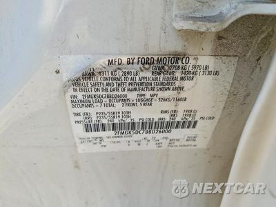Zdjęcie 13 z 13 samochodu: 2011 FORD FLEX LIMITED VIN:2FMGK5DC7BBD26000 - miniatura