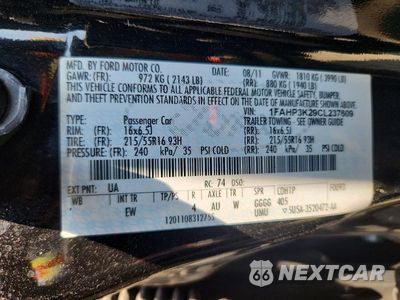 Zdjęcie 12 z 12 samochodu: 2012 FORD FOCUS SE VIN:1FAHP3K29CL237609 - miniatura