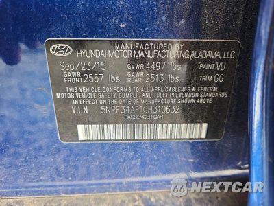 Zdjęcie 12 z 12 samochodu: 2016 HYUNDAI SONATA SPORT VIN:5NPE34AF1GH310632 - miniatura
