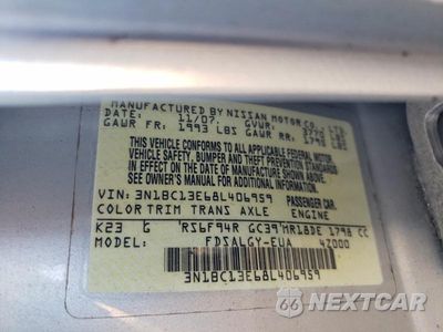Zdjęcie 13 z 13 samochodu: 2008 NISSAN VERSA 1.8 S VIN:3N1BC13E68L406959 - miniatura