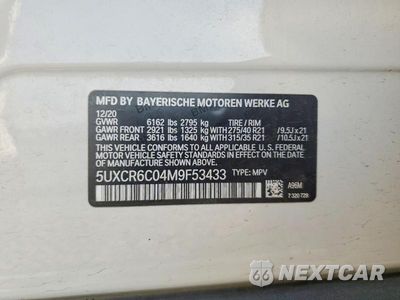 Zdjęcie 14 z 14 samochodu: 2021 BMW X5 XDRIVE40I VIN:5UXCR6C04M9F53433 - miniatura