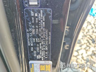 Zdjęcie 12 z 12 samochodu: 2022 KIA FORTE LXS VIN:3KPF24AD1NE454947 - miniatura