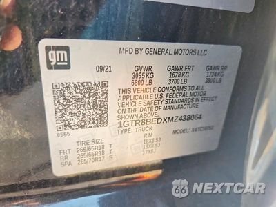 Zdjęcie 12 z 12 samochodu: 2021 GMC SIERRA C1500 SLE VIN:1GTR8BEDXMZ438064 - miniatura