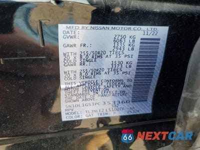 Zdjęcie 14 z 14 samochodu: 2023 INFINITI QX60 SENSORY VIN:5N1DL1GS3PC353360 - miniatura
